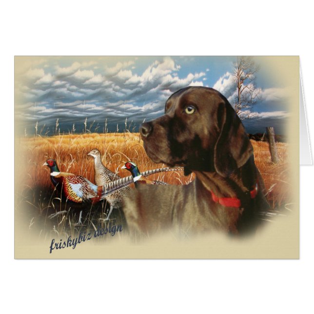 Schokoladen-Labrador eine Tagesjagd (Vorderseite (Horizontal))