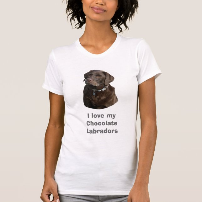 Schokoladen-Labrador-HundeFotoporträt T-Shirt (Vorderseite)