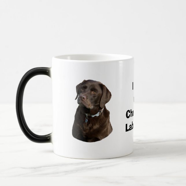 Schokoladen-Labrador-HundeFotoporträt Verwandlungstasse (Links)