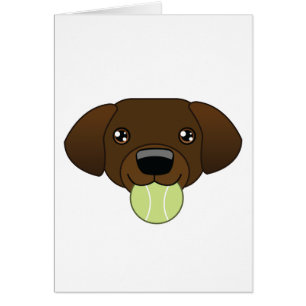 Schokoladen-Labrador-Karte