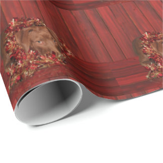 Schokoladen-Labrador-Mischung Weihnachten Geschenkpapier