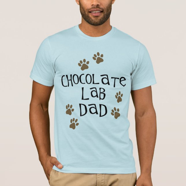 Schokoladen-Labrador-Vater T-Shirt (Vorderseite)