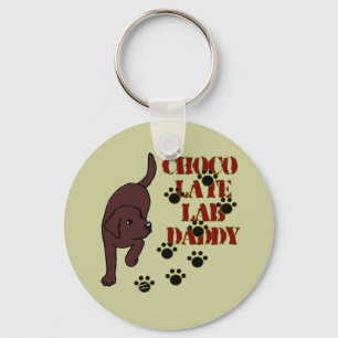 Schokoladen-Labrador-Vati Schlüsselanhänger