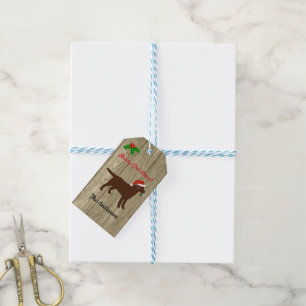 Schokoladen-Labrador-Weihnachten Sankt Geschenkanhänger