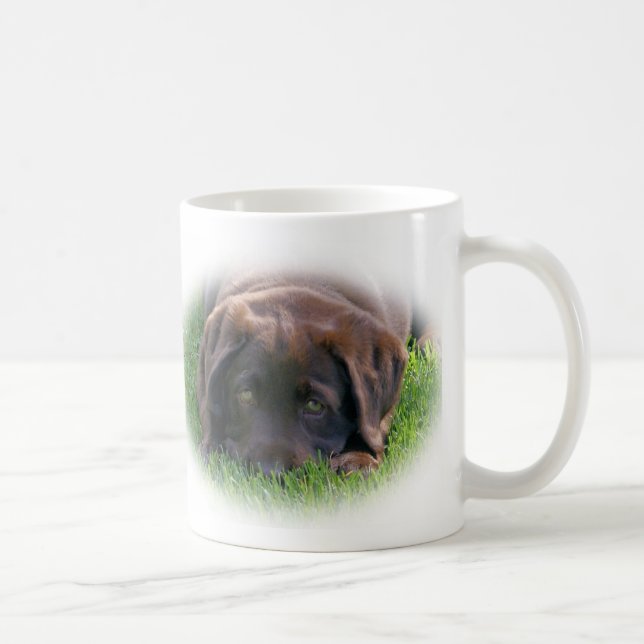 Schokoladen-Labrador-Welpe Kaffeetasse (Rechts)