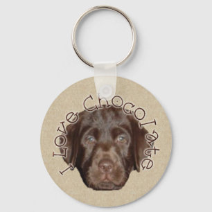 Schokoladen-Labrador-Welpe Schlüsselanhänger