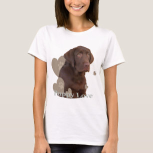 Schokoladen-Labrador-Welpen-Liebe T-Shirt