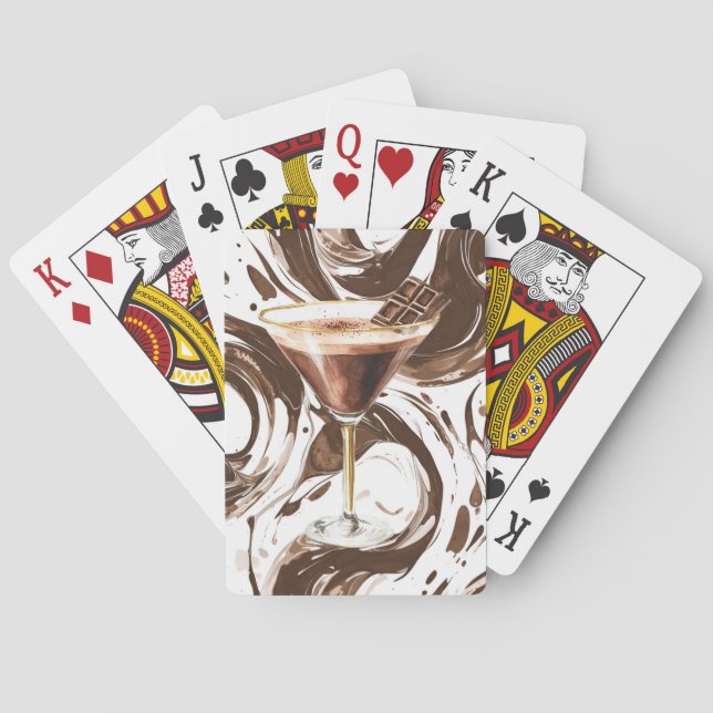 Schokoladen-Martini-Getränk Spielkarten (Rückseite)