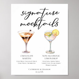 Schokoladen-Martini-Lemon-Drop-Dessert-Mocktail-Me Poster