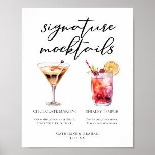 Schokoladen-Martini Shirley Temple Alkoholfreie Co Poster