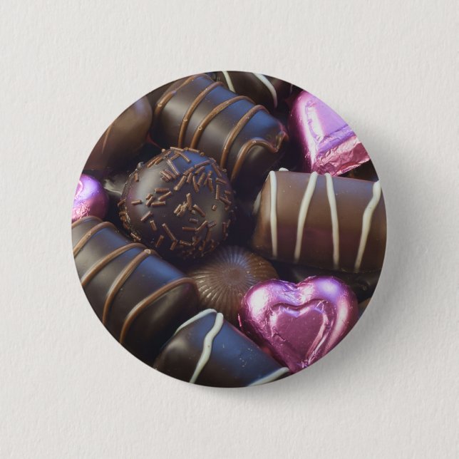 Schokoladen mit rosa Folie Button (Vorderseite)