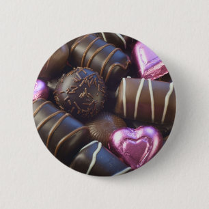 Schokoladen mit rosa Folie Button