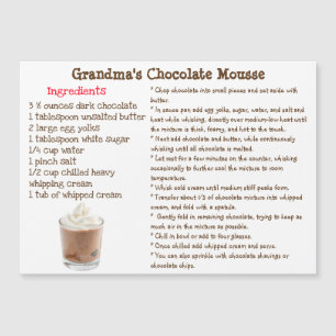 Schokoladen-Mousse-Rezept-Magnetkarte Magnetkarte