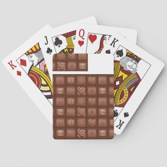 Schokoladen-Muster Spielkarten (Rückseite)