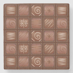 Schokoladen-Muster Steinuntersetzer