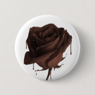 Schokoladen-Rosen-Knopf Button