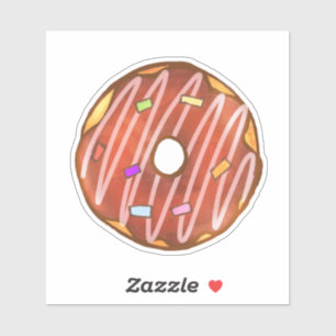 Schokoladen-Sprinkle-Donut Aufkleber