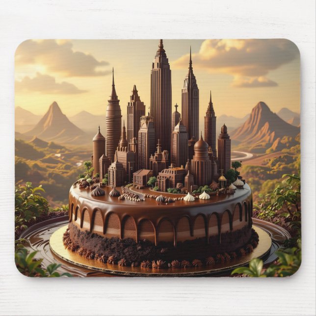 Schokoladen-Stadt-Mausepad Mousepad (Vorne)