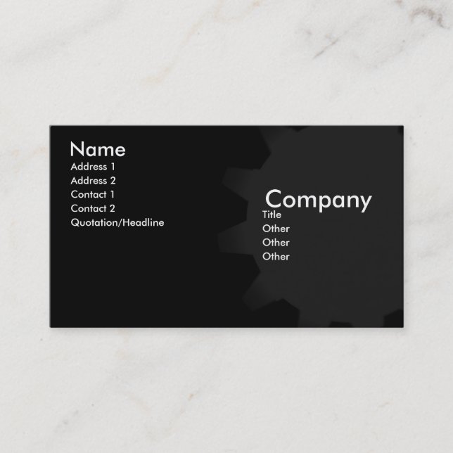 Schokoladen-Stadt Visitenkarte (Vorderseite)