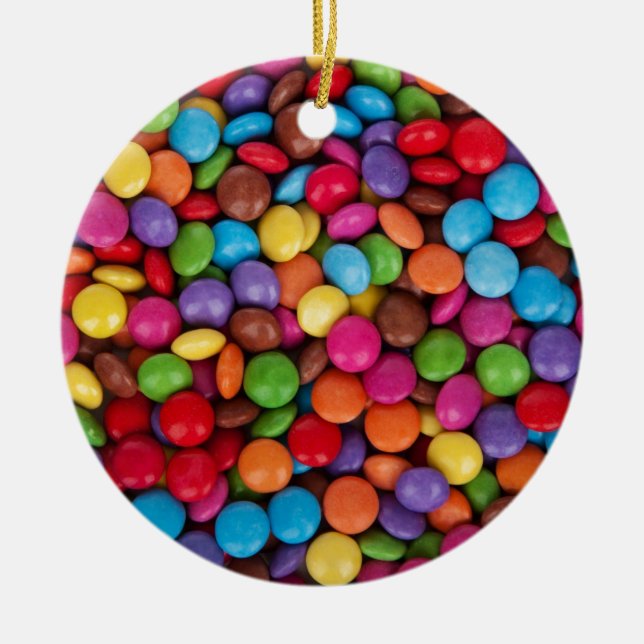 Schokoladen-Süßigkeits-Süßigkeiten Keramik Ornament (Vorne)