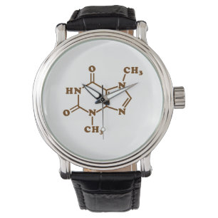 Schokoladen-Theobromin-molekulare chemische Formel Armbanduhr