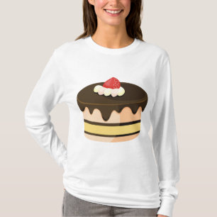 Schokoladen-Tropf-Torte mit Erdbeere T-Shirt