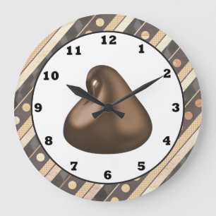 Schokoladen-Tropfen-Cartoon-Wanduhr Große Wanduhr
