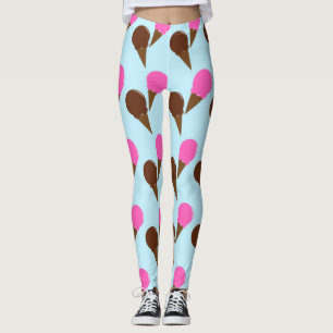 Schokoladen- und Erdbeer-Eiscreme-Kegel Blue Loung Leggings