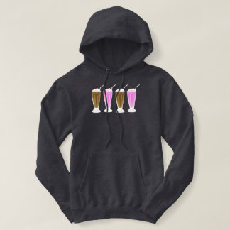 Schokoladen- und Erdbeermilchshakes Hoodie