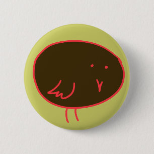 Schokoladen-Vogel auf Grün Button