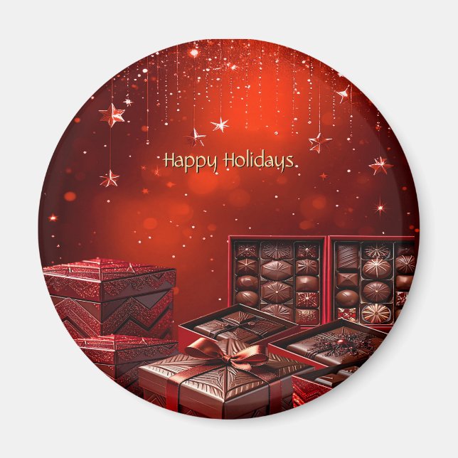 Schokoladen-Weihnachtsmagnet Magnet (Vorne)