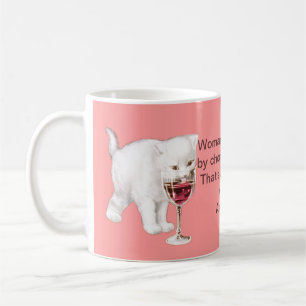 Schokoladen-Wein-und Katzen-Tatsachen der Kaffeetasse