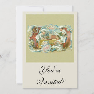 Schokoladenbäcker Antike Einladung