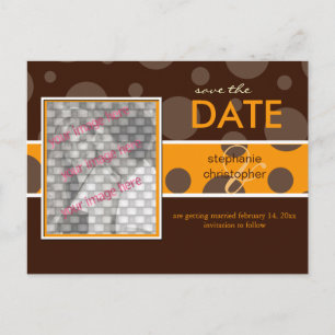 Schokoladenblasen/Postkarten mit Save the Date Fot Ankündigungspostkarte