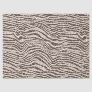 Schokoladenbraun Creme Blush Zebra Glitzer Seidenpapier
