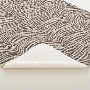 Schokoladenbraun Creme Blush Zebra Glitzer         Sherpadecke