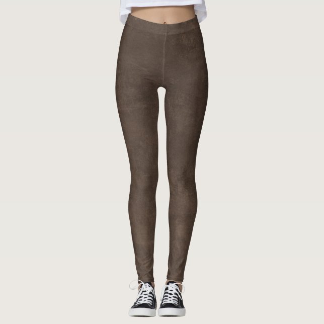 Schokoladenbraun Leggings (Vorderseite)