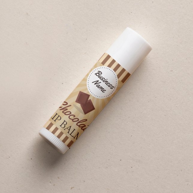 Schokoladenbraun - Lip Balm Label - 1,25" Platz Quadratischer Aufkleber (Von Creator hochgeladen)
