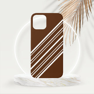 Schokoladenbraun mit weißen Streifen Case-Mate iPhone Hülle