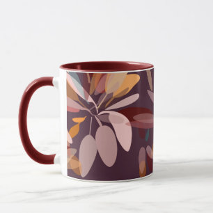 Schokoladenbraun und Beige Elegantfolien drucken Tasse