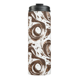 Schokoladenbraun-Wirbel Thermosbecher