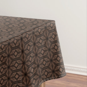 Schokoladenbraune Mosaik-Baumwolltischdecke Tischdecke