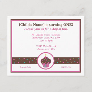 Schokoladenbrauner und rosa einladung