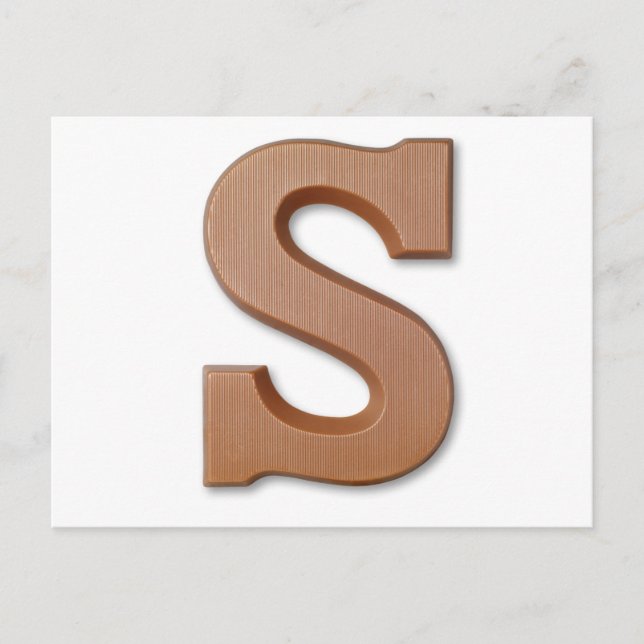 Schokoladenbrief S Postkarte (Vorderseite)
