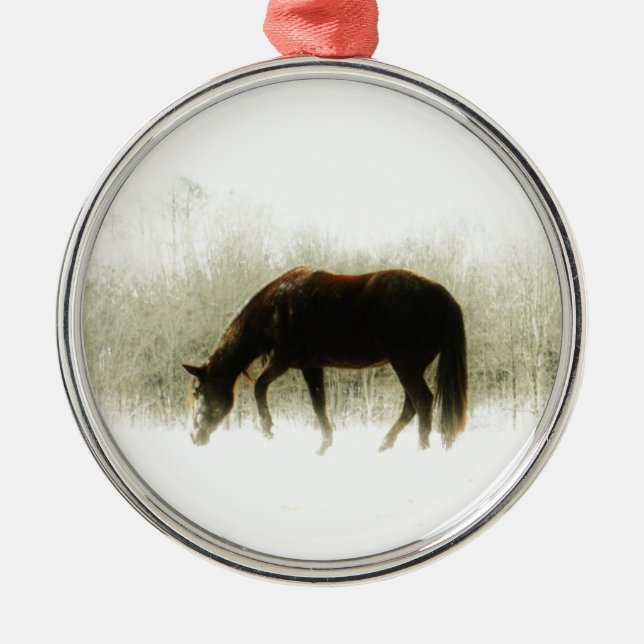 Schokoladenbrose im Nebel Ornament Aus Metall (Vorne)