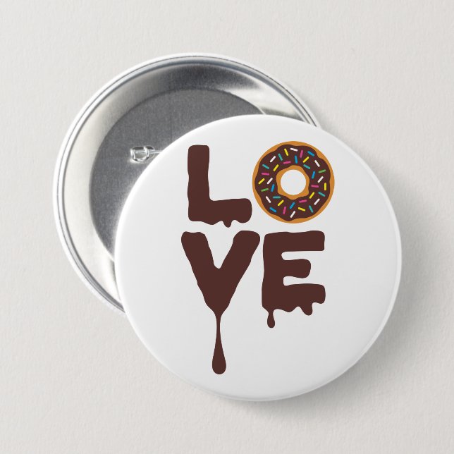 Schokoladenbrust mit Sprinklen-Liebe Button (Vorne & Hinten)
