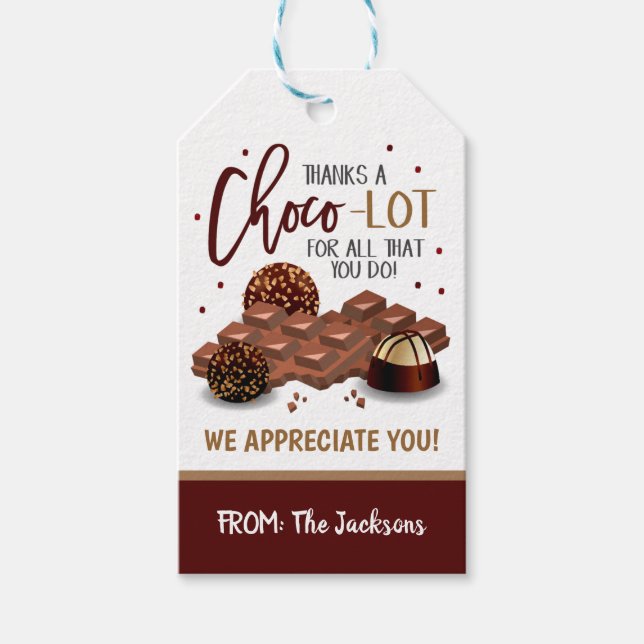 Schokoladencreme Geschenkanhänger (Vorderseite)