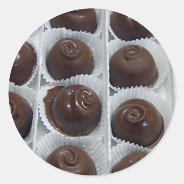 Schokoladencreme Runder Aufkleber (Vorderseite)