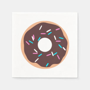 SchokoladenDonut mit Sprinklen Serviette