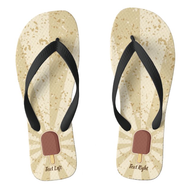 Schokoladeneis-Stick Flip Flops (Fußbett)